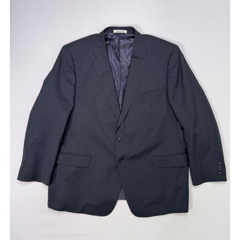 Joseph Abboud Blazer Jacket Mens 50R Gray Solid Marzotto Super 120s Wool USA